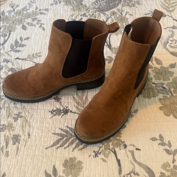 Camel Brown Suede Chelsea Boots - Picture 3 of 6